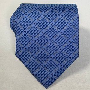 Lancel Paris Horsebit Geometric Silk Neck Tie
